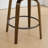 Mid-Century Modern Walnut Bentwood Swivel Bar Stool With Thick Cushioned Seat & 350 Lbs Capacity-131775840