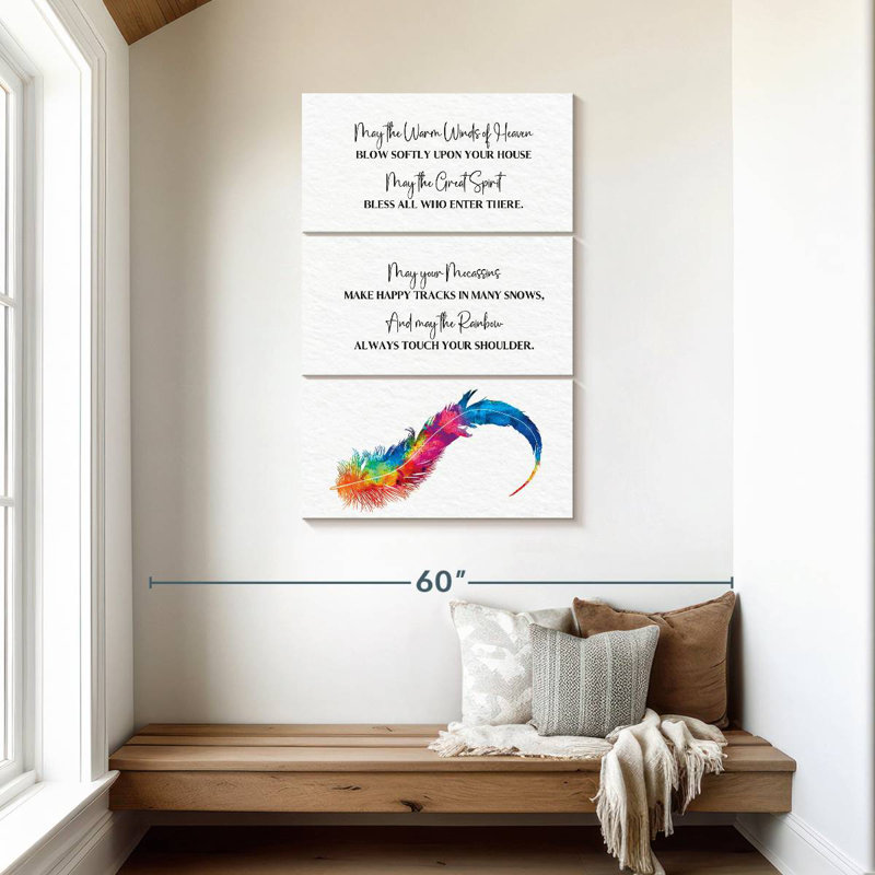 Tergel Feather Prayer, 45" H x 28" W