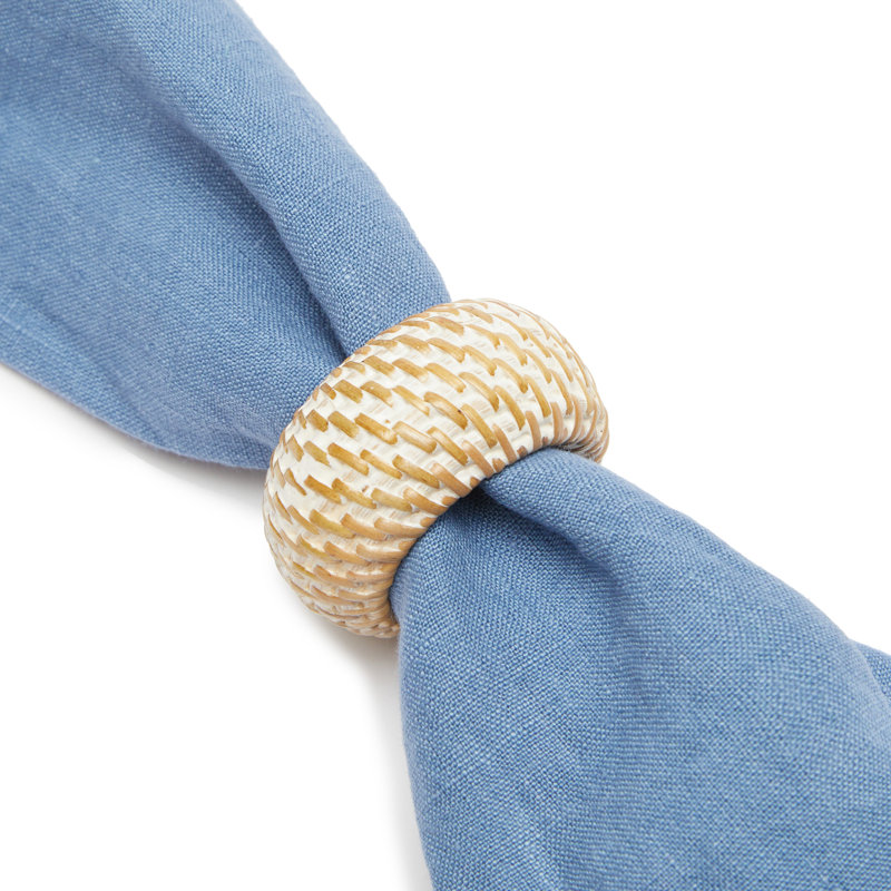 Eclipse Napkin Ring - Set of 4 - Natural, Whitewash Natural