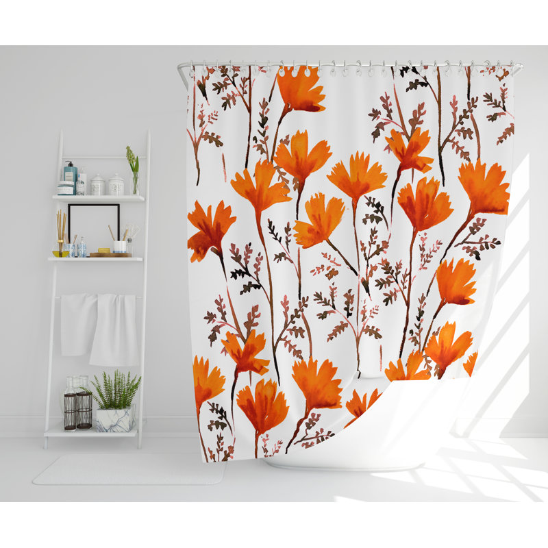 Vannesa Polyester Shower Curtain, 168cm H x 168cm W