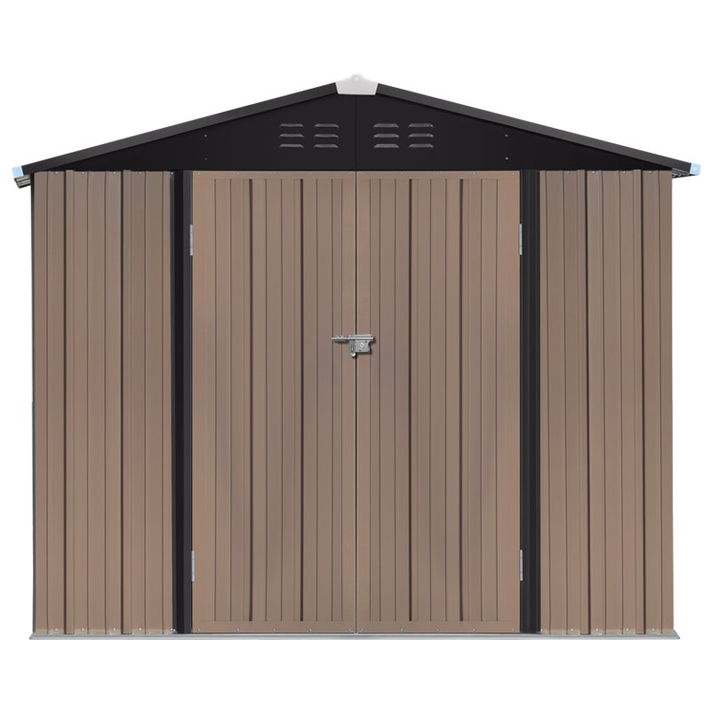 Large Galvanized Steel Lockable Apex Metal Shed