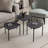 Modern Nesting Table Set (3 Pieces), Anthracite Color, 17.7 x 17.7 x 17.7 inches | 100% Melamine Coated Particle Board, Metal Frame, Thickness: 0.7 inches | Stylish & Versatile for Small Spaces, Durable & Elegant Design-1344982194-1344982197