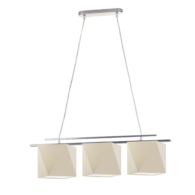 Dendrick 3 - Light Kitchen Island Pendant, Beige, Chrome