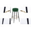 Tabourets de bar modernes en métal et en velours de 15,4 po de largeur avec repose-pieds dorés Seattle-1552937885-1537499575