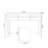 Makeup Vanity with Light mirror,2 drawers,1chair
