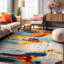 Tapis bleu / jaune / rouge Splash-397908793
