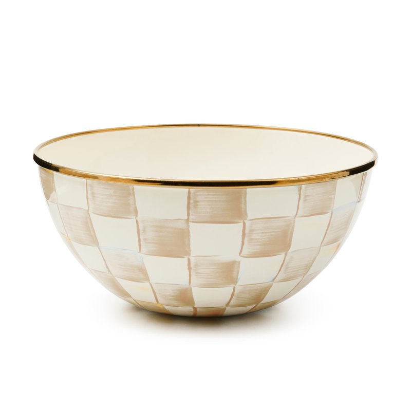 Mocha Check Small Everyday Bowl