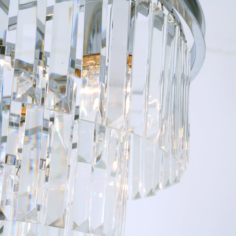 6 - Light Dimmable Tiered Chandelier