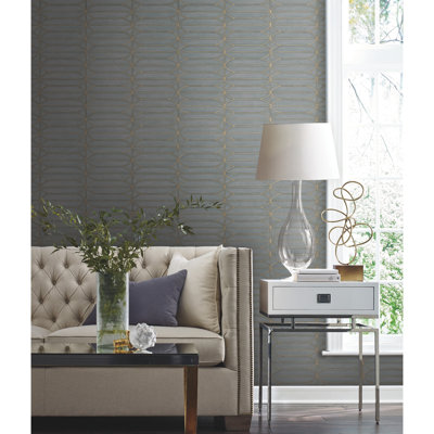 Geometric Peel & Stick Metallic Wallpaper Roll