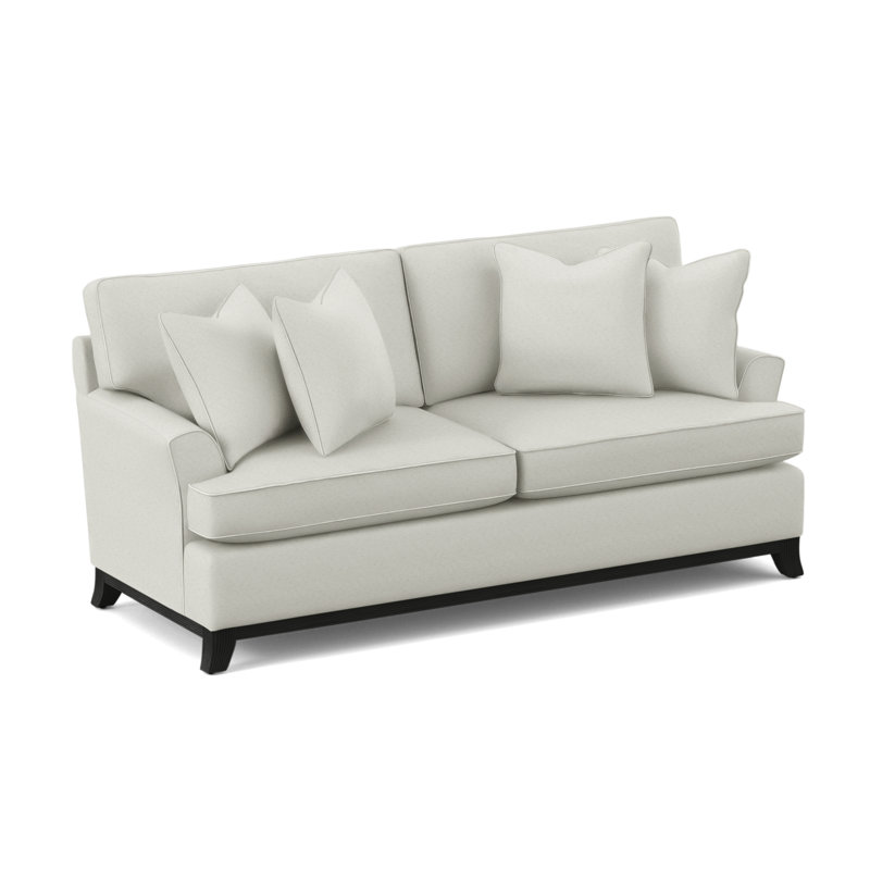 Oaks Way Sofa, Antique Black Finish, Green Performance Fabric; 0851-54