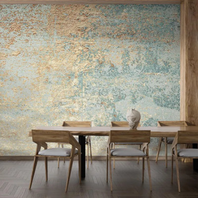 Aqua Patina Abstract Wall Mural