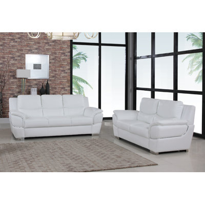Dempsy 2 - Piece Leather Living Room Set