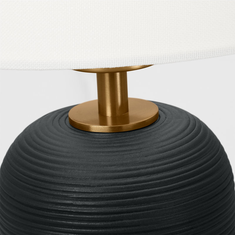 Fanny Table Lamp, Rough Black