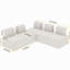 Fauteuil modulaire en sherpa avec assise profonde