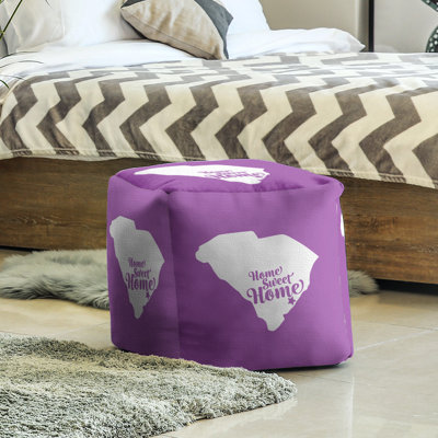 Home Sweet Charleston South Carolina Cube Ottoman
