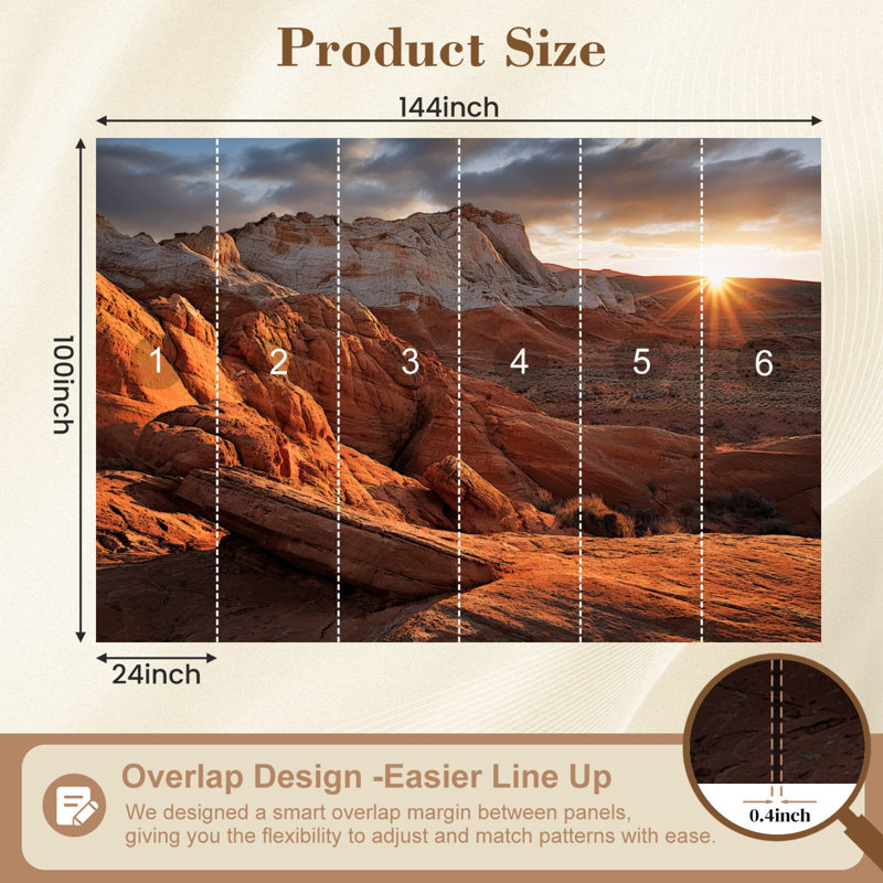 Papier peint adhésif autocollant paysage coucher de soleil Paria Rimrocks Utah