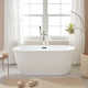 Iris 59" x 30" Freestanding Soaking Acrylic Bathtub