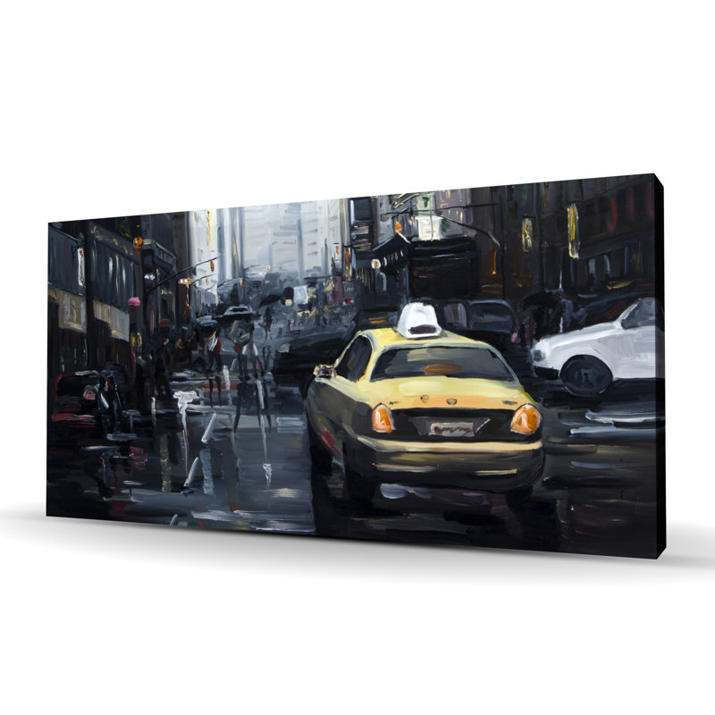 New York dans le noir - Toile Office City pour la décoration intérieure, H 48 po x l 24 po