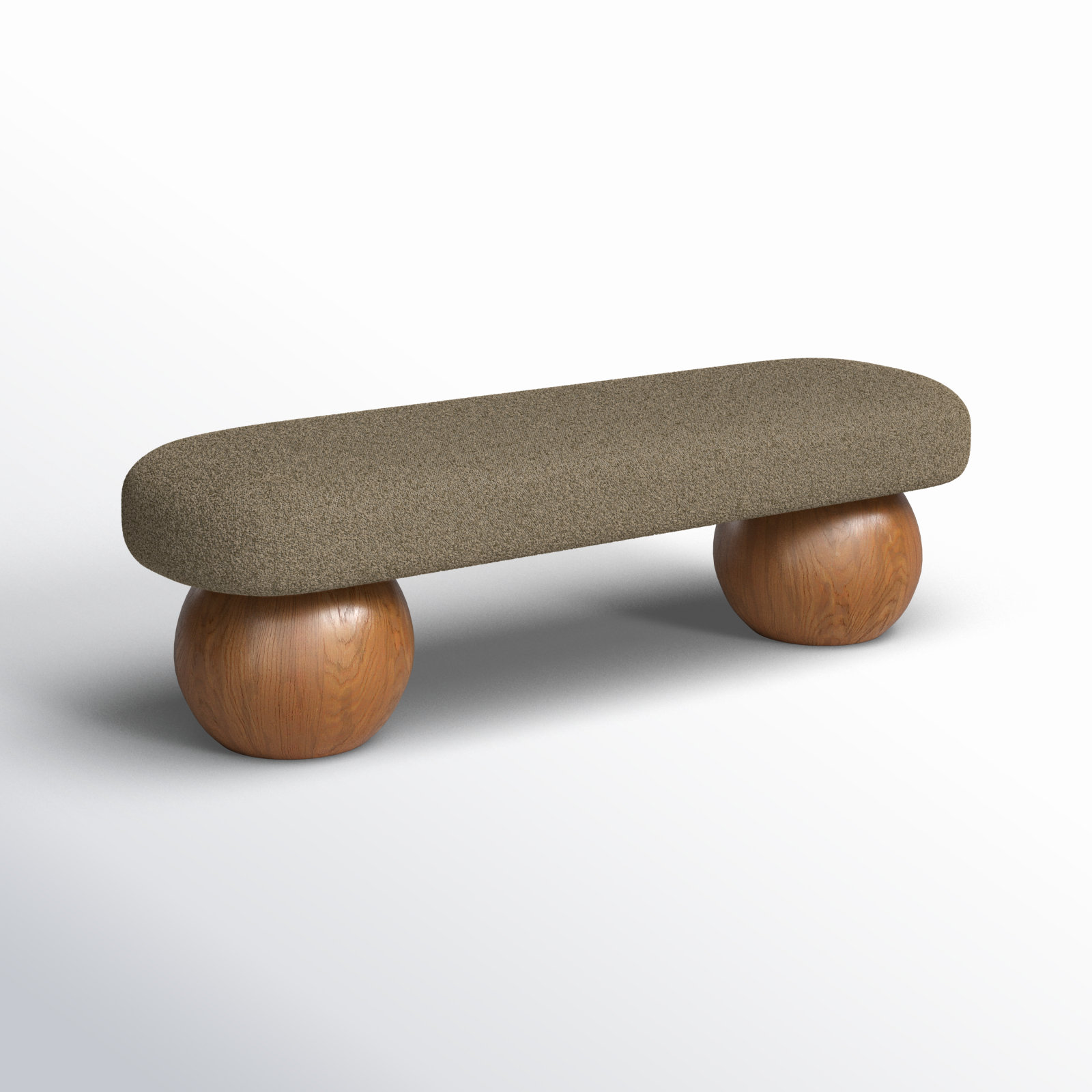 Bowie 60" Bedroom Bench, Olive, Brown