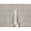 Tapis oriental blanc en mousseline de soie 8 pi x 8 pi à rayures verticales effet sel et poivre, tissé à la main, rond