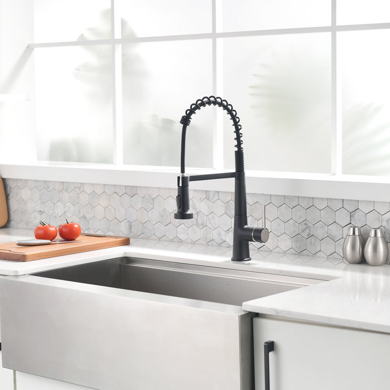 FLG 1270series Pull Down Kitchen Faucet, Black