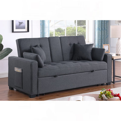 Convertible Sleeper Loveseat With Dropdown Console