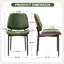 Ensemble de 2 chaises de salle à manger de style Mid-Century en similicuir rembourré, en bois de noyer, avec des pieds réglables en métal-105185366