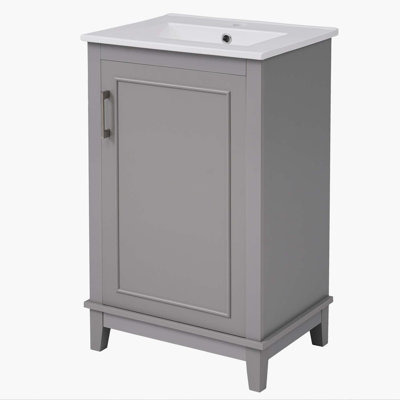 20'' Single Bathroom Vanity with Ceramic Top