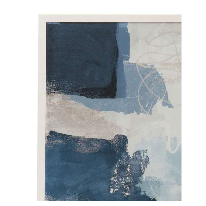 «Blue Construction», reproduction encadrée