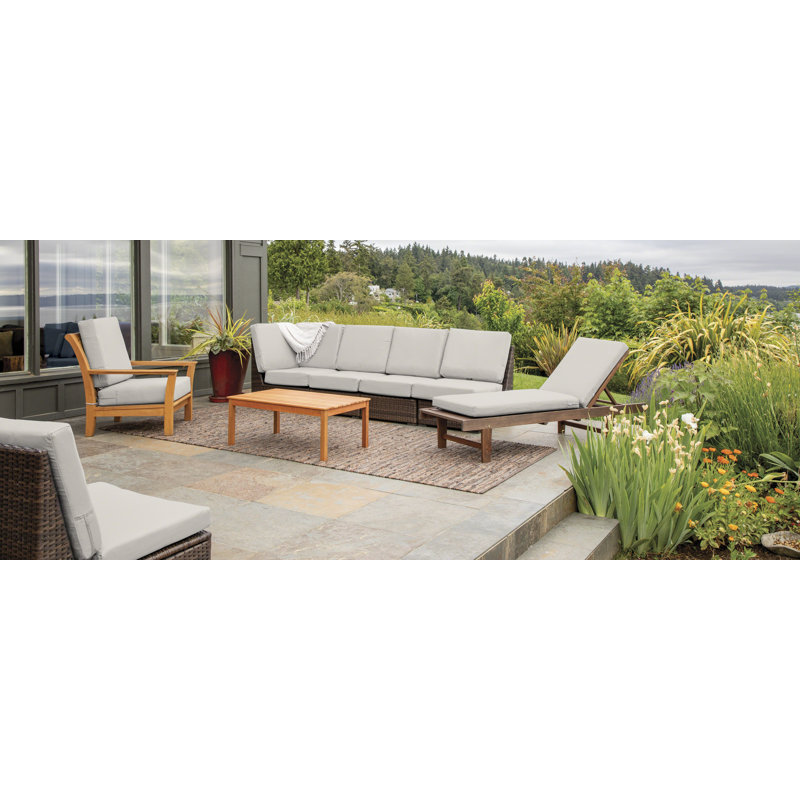 Jaylon Outdoor Dining Chair Cushion Cover, Mushroom, 25" W x 25" D