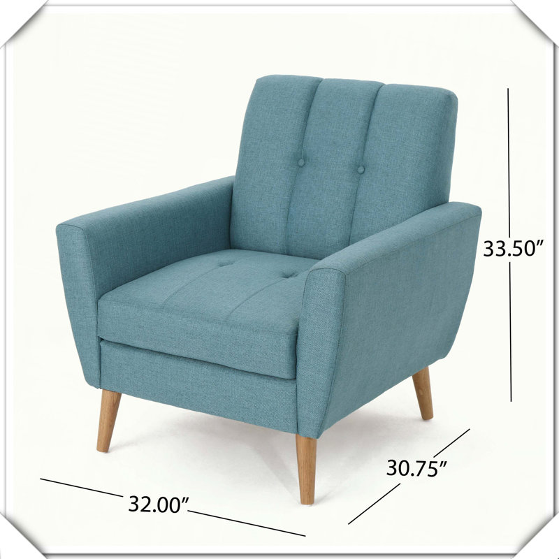 Fauteuil club Mid Century, Bleu