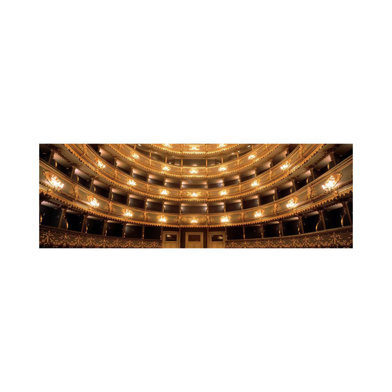 Interior View, Estates Theatre (Stavovske Divadlo), Prague, Czech Republic - Wrapped Canvas Panoramic Print