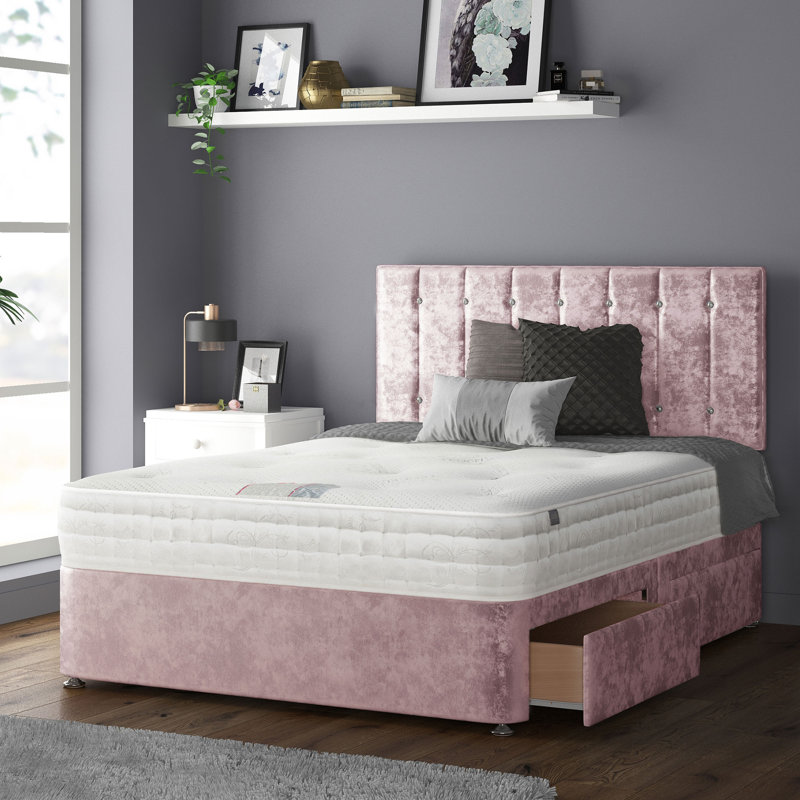 Chih Upholstered Headboard, Double (4'6), Pink