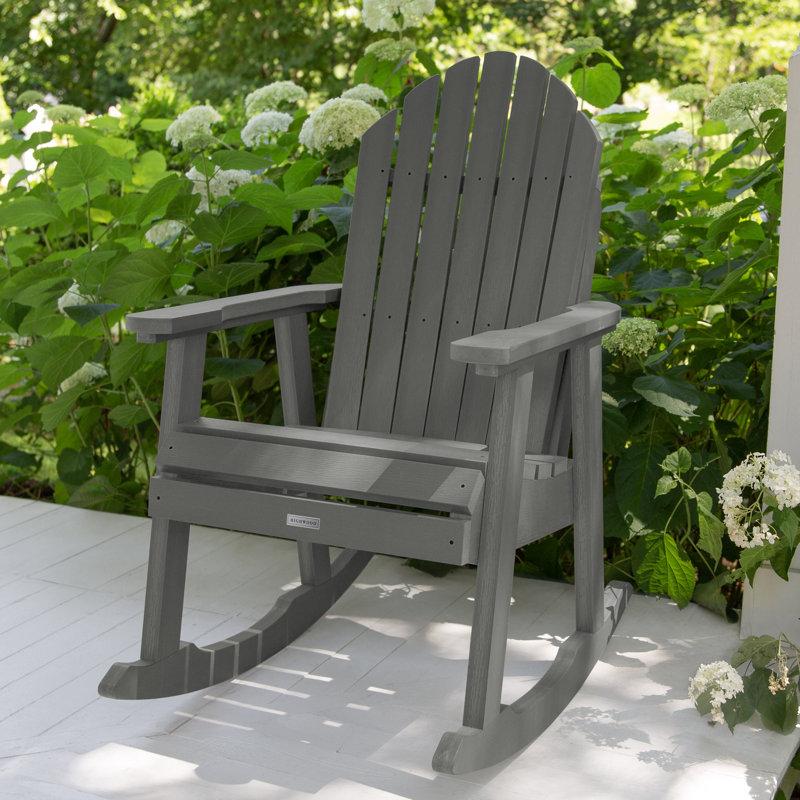 Hamilton Recycled Plastic Adirondack Rocking Chair, Coastal Teak