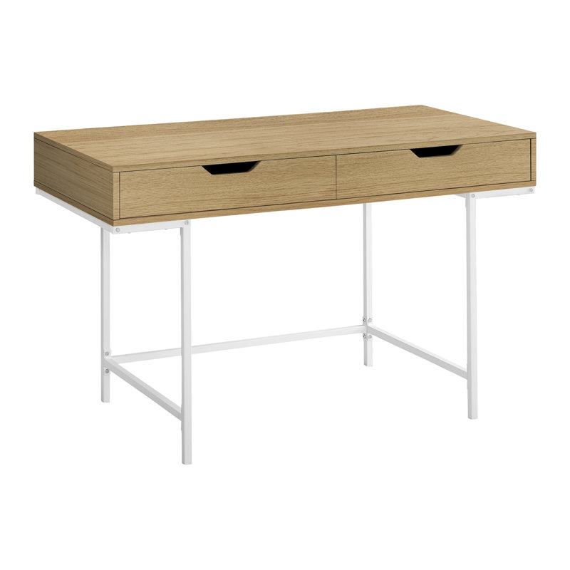 Bureau d'ordinateur, Naturel / Blanc
