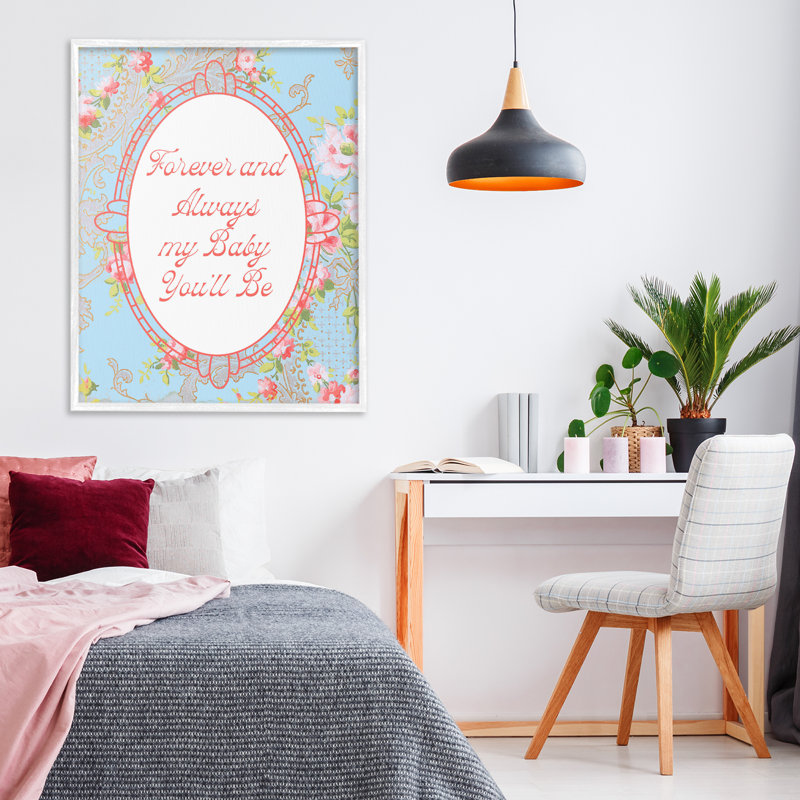 Forever And Always My Baby Framed Giclee, design by Lil' Rue, Coastal White Giclee Framed, 30 x 24