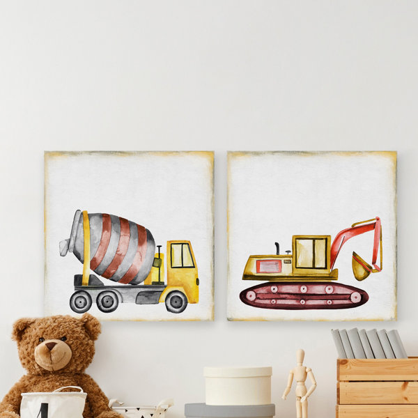 Mason & Marbles Transportation 2 - Piece Canvas Art | Wayfair