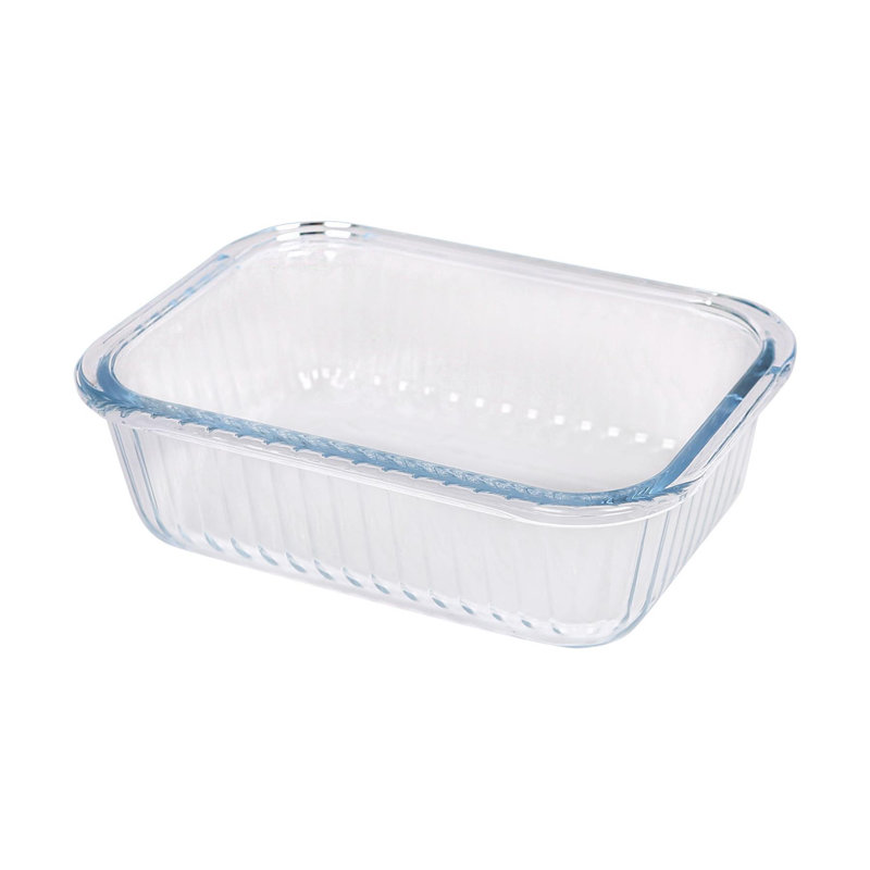 Argon Tableware - Optical Rectangular Glass Cake Baking Dish, 15cm x 20cm