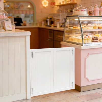 35.4'' x 35.4'' Solid Wood Double Pane with Installation Hardware Kit without Installation Hardware Kit Café / Saloon Door
