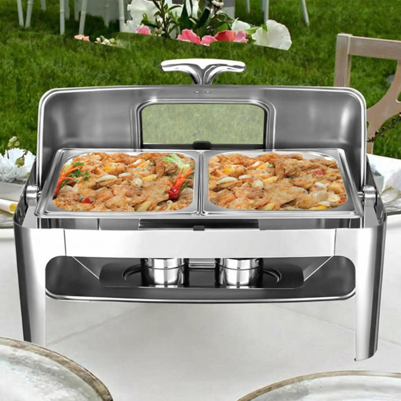 The Party Aisle Stainless Steel Divided Serving Dish