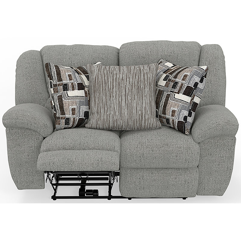 Chagoya Power Reclining Loveseat with Zero Gravity Seating, Light Grey