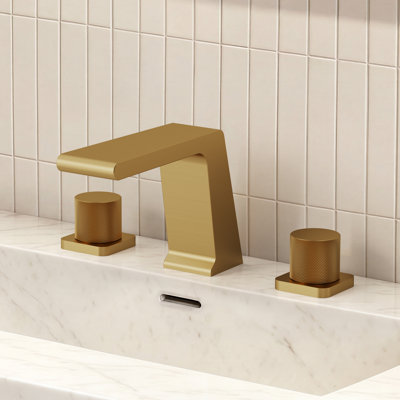 Widespread Bathroom Faucet 3 Hole, 2-handle Bathroom Sink Faucet with Drain Assembly