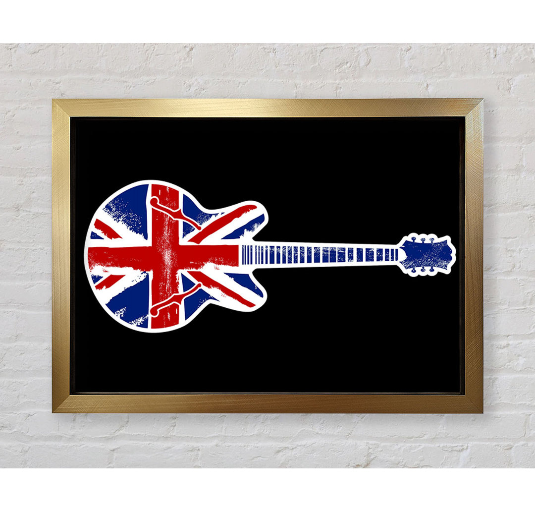 Poster Gitarre Britische Flagge