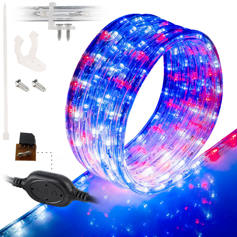 Cordon lumineux à DEL, Multi-couleur, H 0,375 po x l 600 po x P 0,375 po, 576