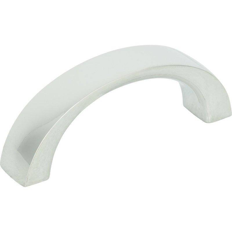 Thin Square Bar Pull, Polished Chrome, 1 13/16"