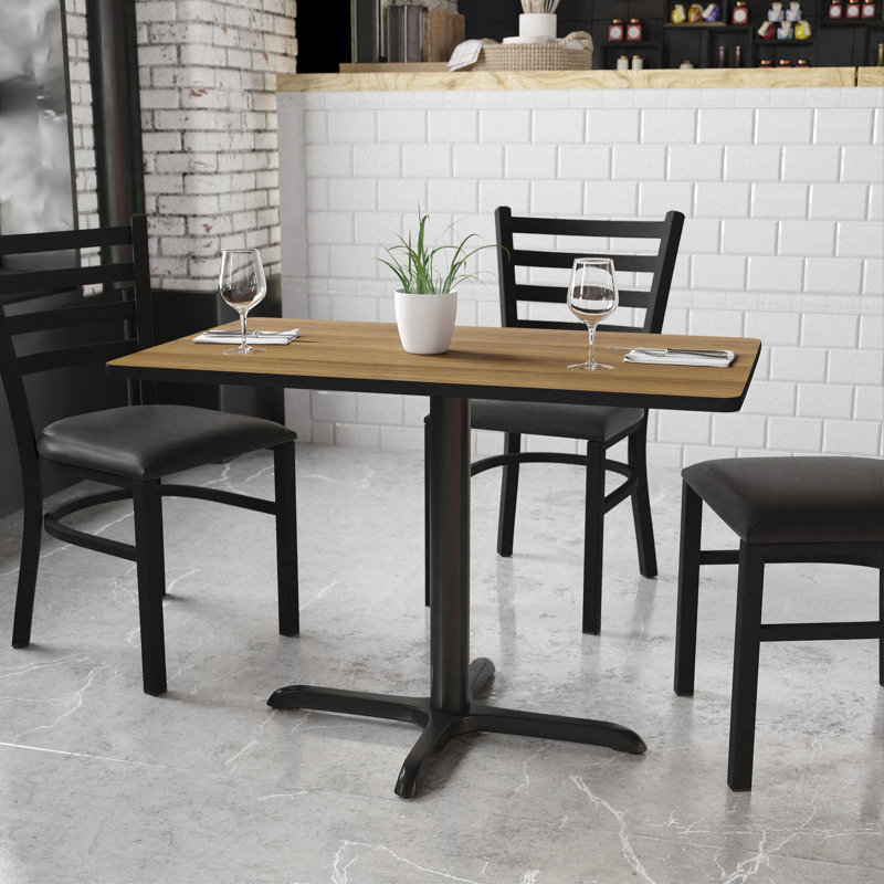 Plateau de table en stratifié Jaramillo, L 42 po x L 24 po, Noir, Hauteur de la barre (hauteur de 43,13 po)