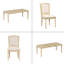 Ensemble de table de salle à manger extensible 78,1 pouces Rustic 7 pièces avec rallonge amovible de 18 pouces, 6 chaises de salle à manger rembourrées, 2 tiroirs intégrés-1840560688-1840560689-1840560692