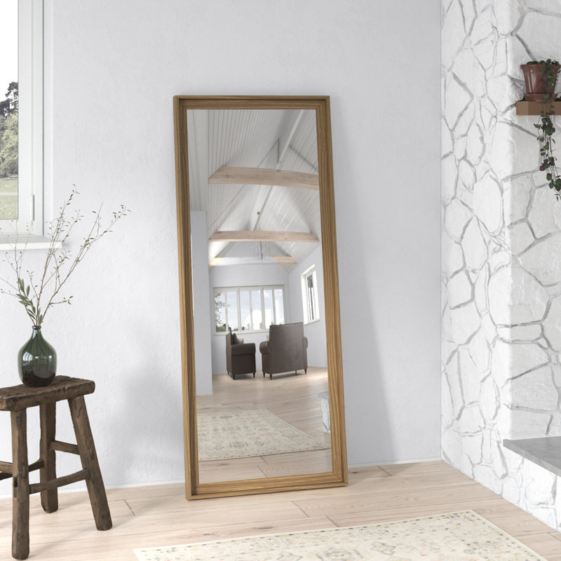 Maldon Solid Wood Rectangle Mirror, 152.5 cm H x 63.5 cm W