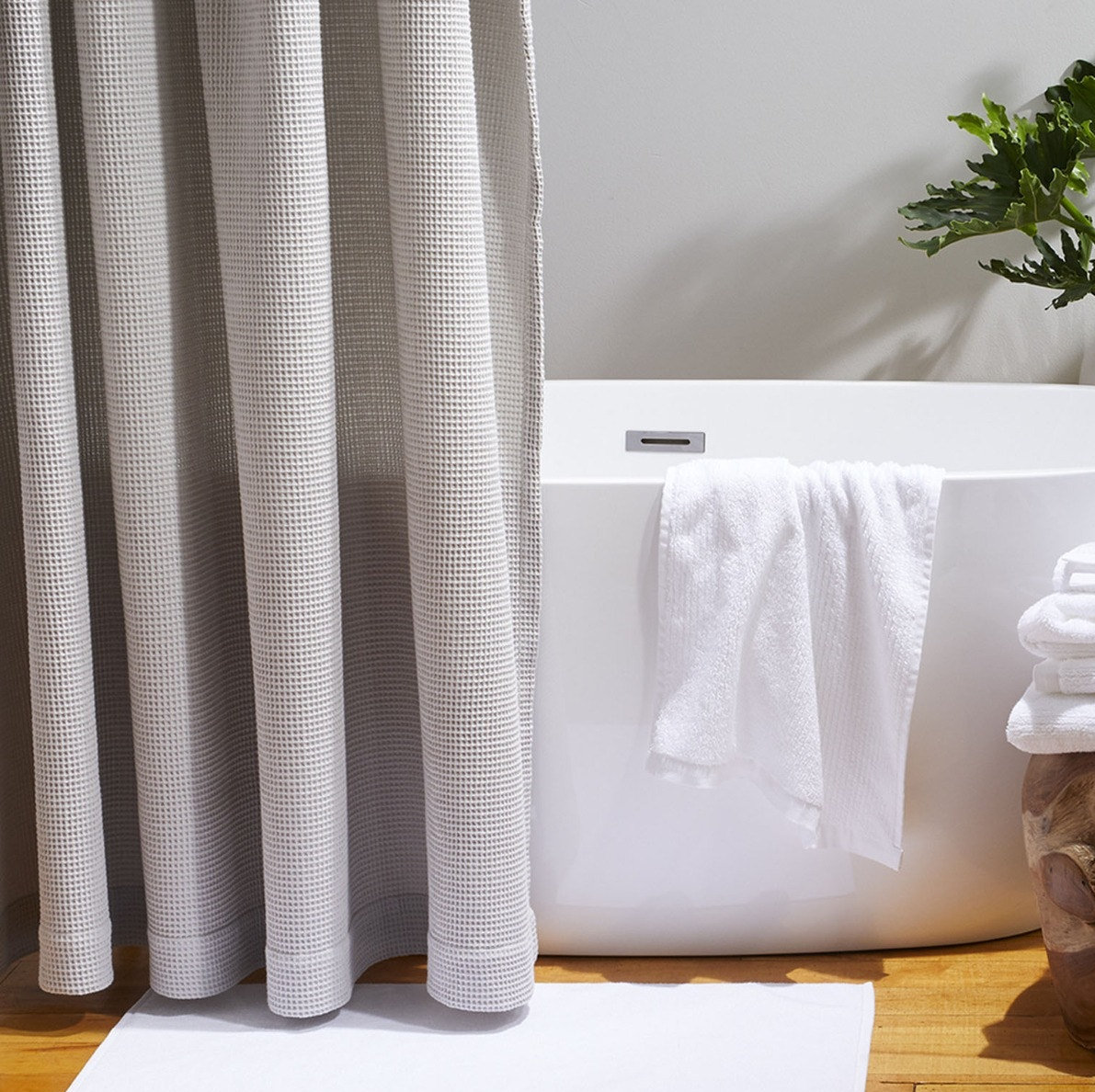 Temescal Organic Bath Mat, Alpine White