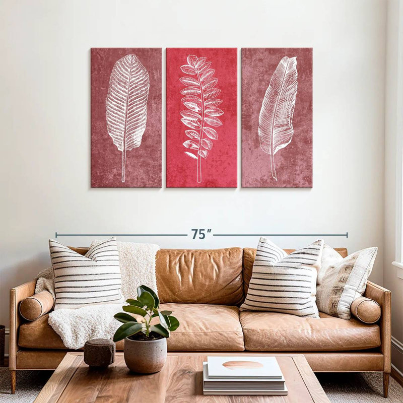 Harnek Leaf Imprints, 36" H x 57" W